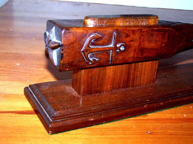 A Wonderful 19th century Sailor Carved Mahogany Tiller circa 1860 — image 4